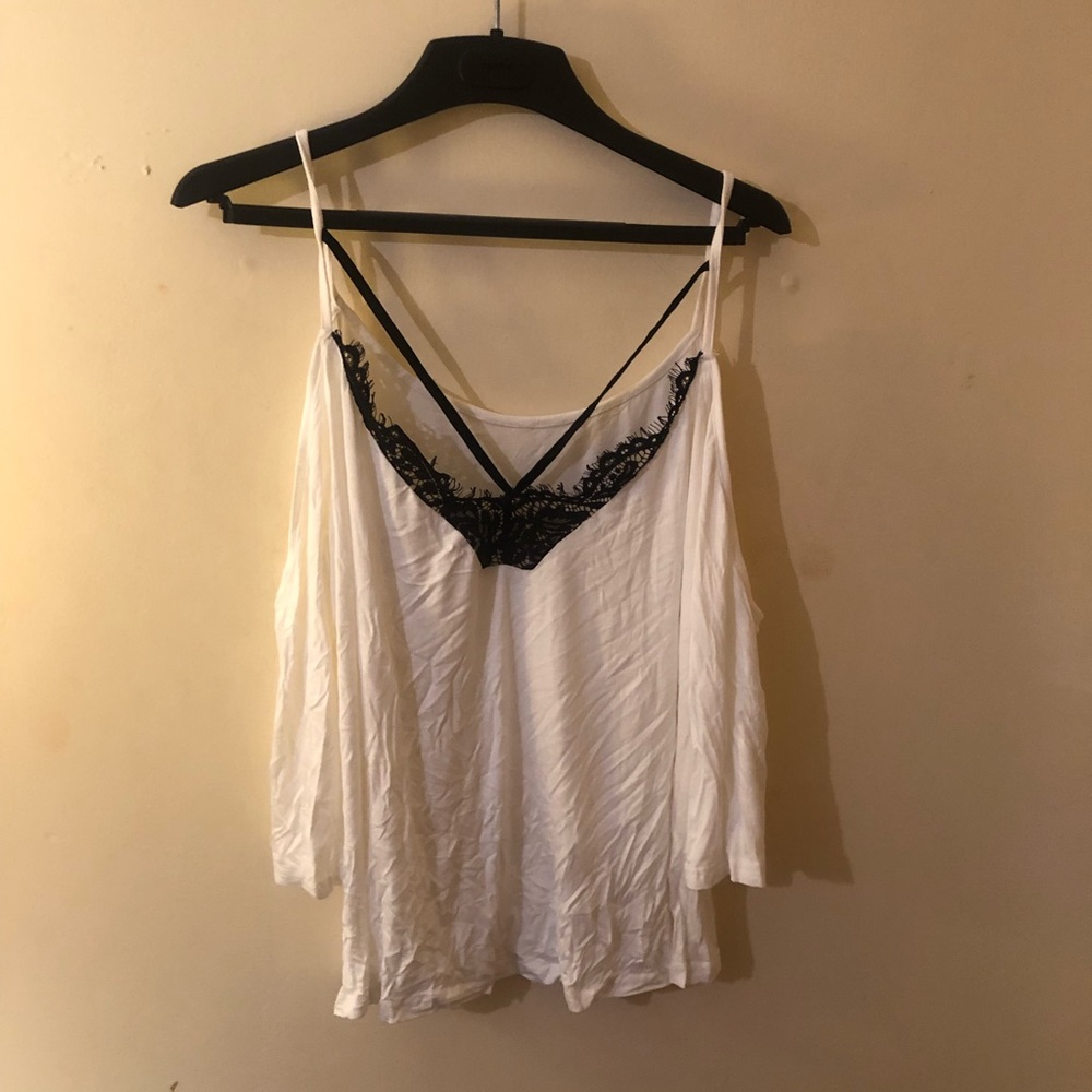 Black and white blouse